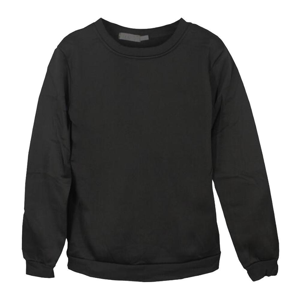 Mens Sweatshirt Plain Fleece Sweat Top Pullover Crew Neck