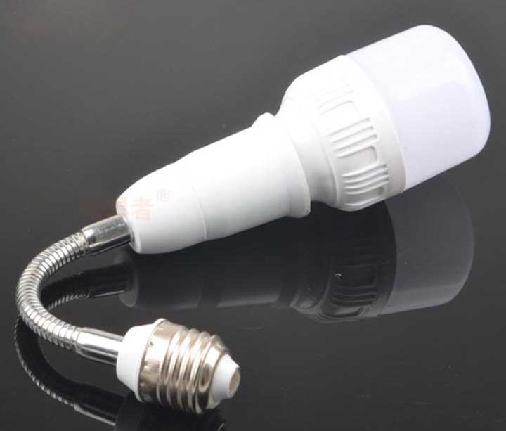 Đui đèn nối dài dây uốn E27