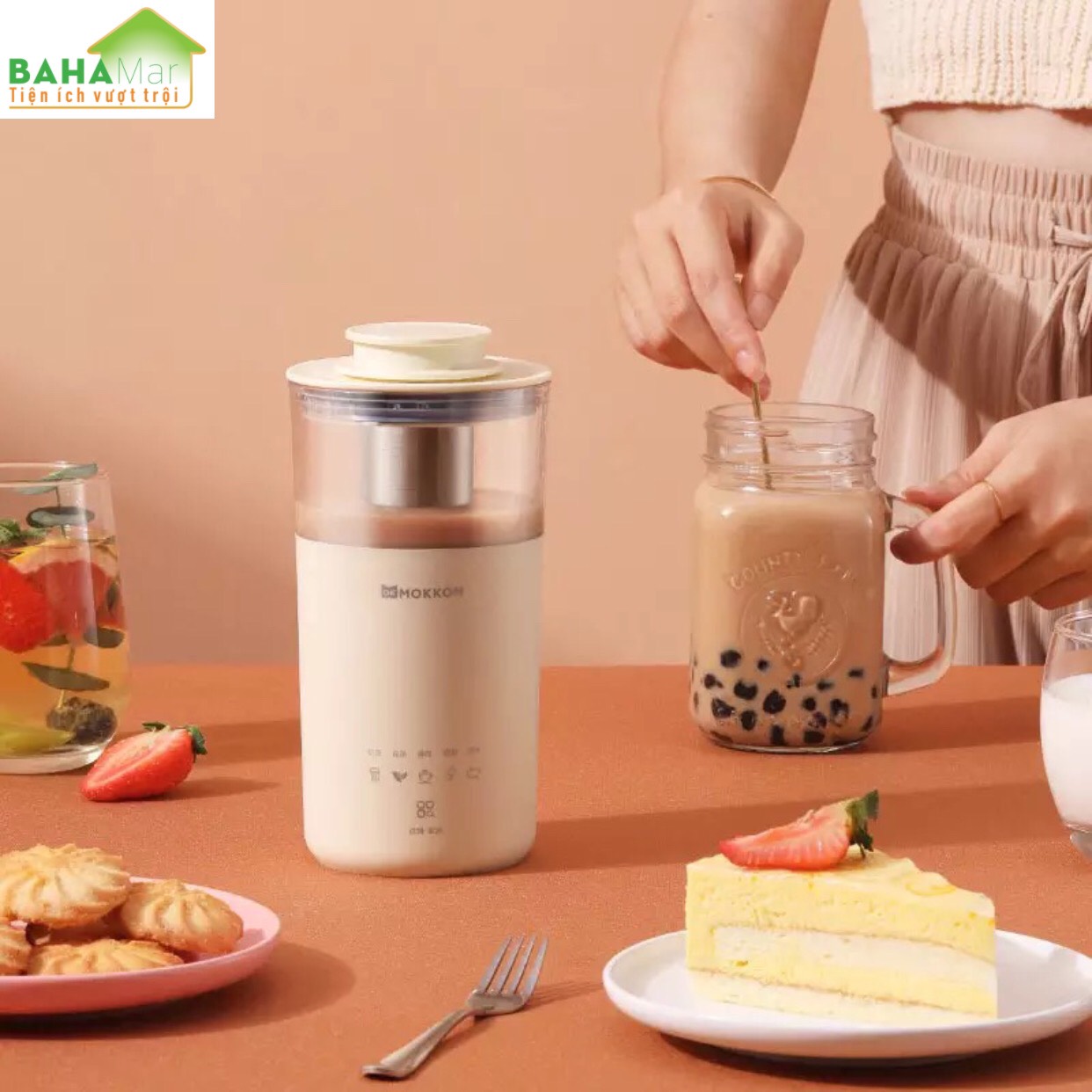 MÁY PHA TRÀ SỮA TỰ ĐỘNG (MÁY ĐA NĂNG 5 TRONG 1), PHA CAFE, TẠO BỌT SỮA "BAHAMAR" Có 5 chức năng chính là pha trà Sữa, Trà, Cà Phê, bọt Sữa, Khuấy Đều.