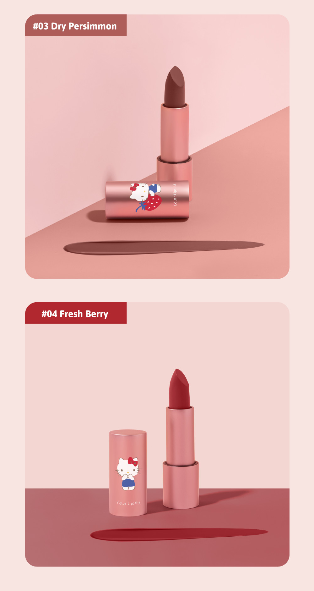 Son thỏi Hello Kitty Cathy Doll Color Lipstick 3.5g