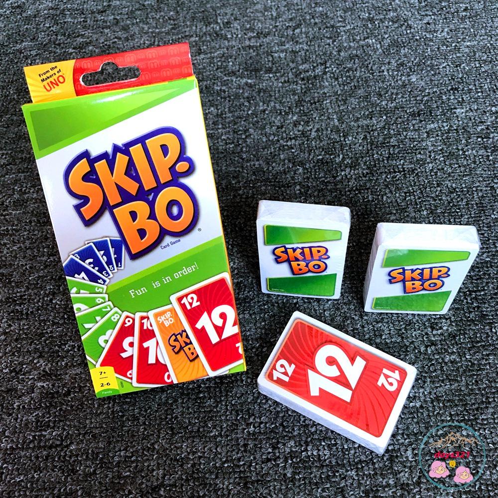 Bộ 162 thẻ bài chơi trò Board Game UNO SKIP BO bản nâng cấp UNO