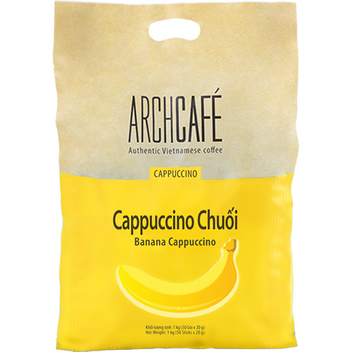 Cà phê Cappuccino Chuối - Cafe hoà tan Archcafé (túi 50 gói x 20g)