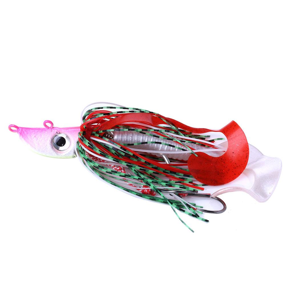 Metal Fishing Lure Jig Head Hard Bait Sea Fishing Silicone Lures 20g