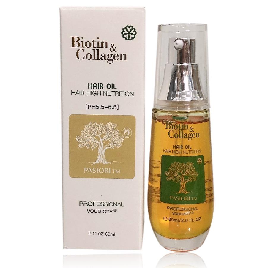 TINH DẦU DƯỠNG TÓC BIOTIN & COLLAGEN NEW VOUDIOTY PASIORI TM 60ML