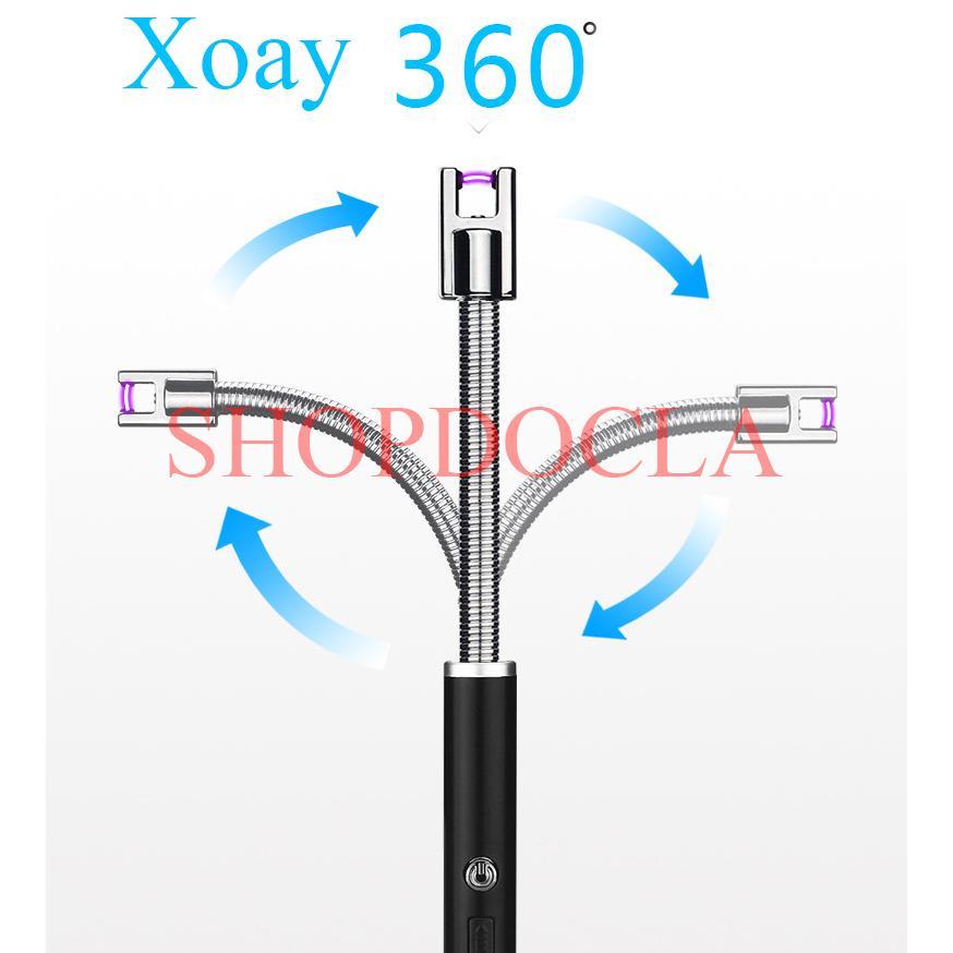 Cây mồi bếp, châm bếp, Quẹt mồi Bếp Gas Bếp Cồn Tia Plasma xoay 360 độ An Toàn