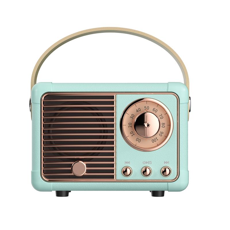 Loa bluetooth retro hm11 trình phát nhạc retro cổ điển âm thanh stereo trang trí di động loa mini trình phát nhạc du lịch Color: Army Green Woofer Size/Full-Range Size: Other  Set Type: Speaker