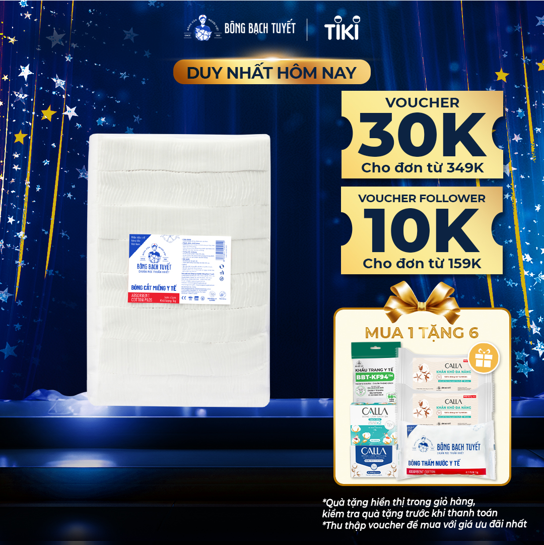 Bông y tế cắt Bông Bạch Tuyết - 1Kg