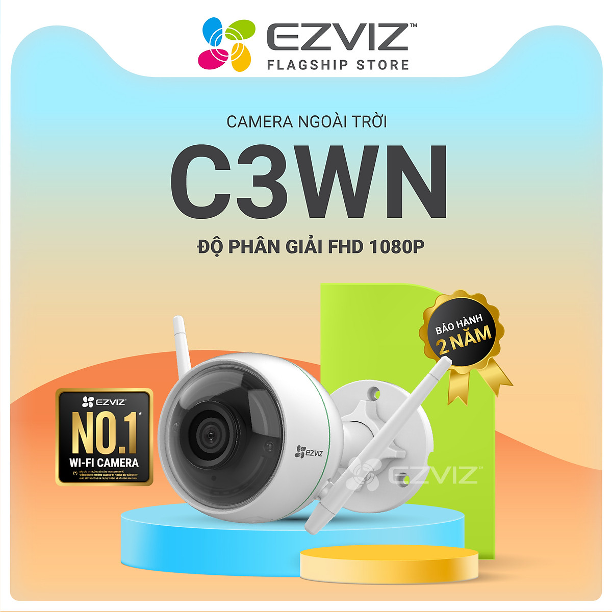 Camera IP Wifi ngoài trời EZVIZ C3WN 1080P - hổ trợ thẻ nhớ lên đến 256G - hàng nhập khẩu