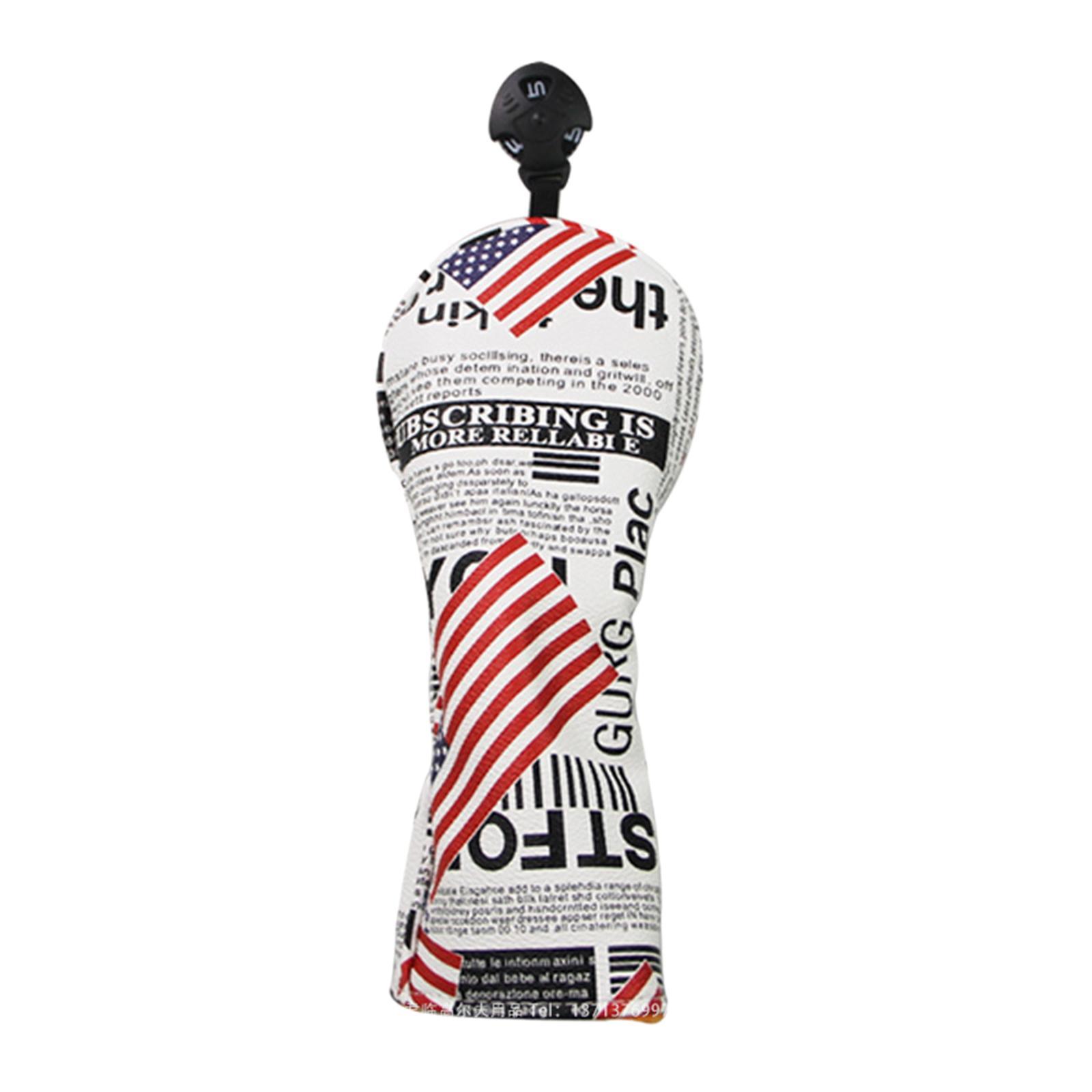 2x Durable PU Golf wood top Cover Golf Club Headcover for Travel Golf Club