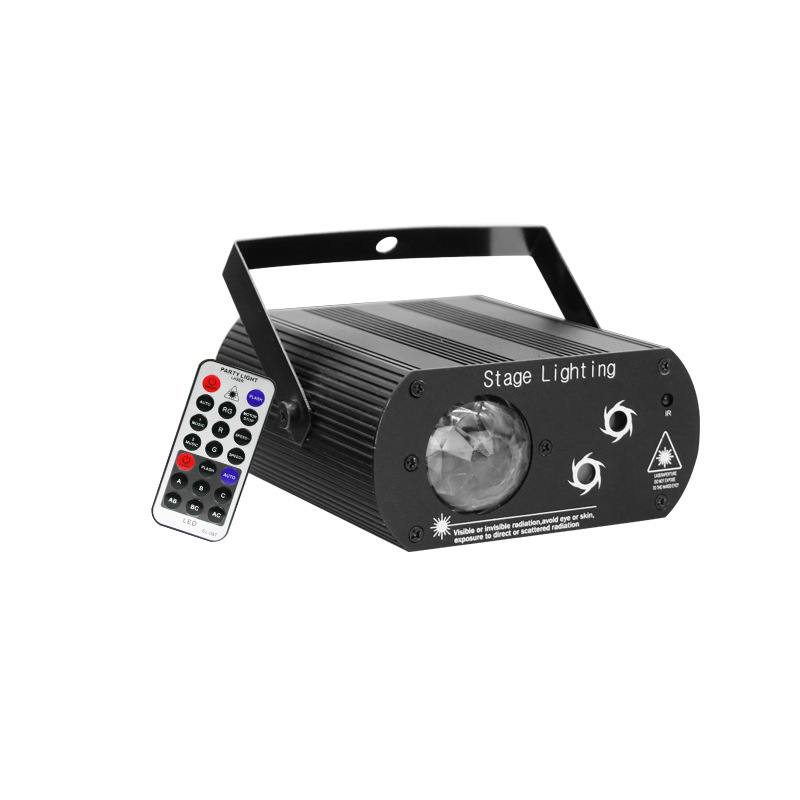 Đèn Laser 2in1 Hoa Kết Hợp Led Ảo Cảm biến theo nhạc |Có remote điều khiển từ xa| Thích hợp Cho Bay Phòng| Karaoke