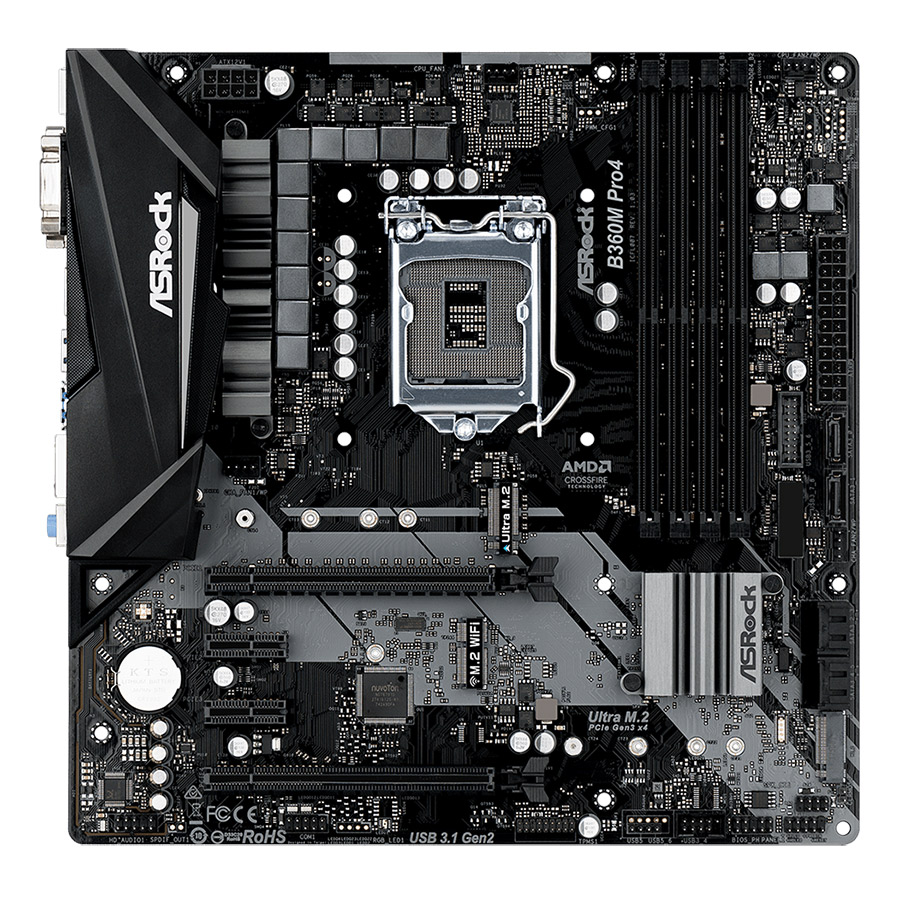 Bo Mạch Chủ Mainboard ASRock B360M Pro4 Socket 1151 - Hàng Chính Hãng