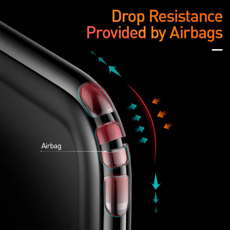 Ốp lưng silicon chống sốc bằng túi khí cho iPhone 11 Pro Max hiệu Baseus safety Airbags Case có gờ bảo vệ camera - Hàng nhập khẩu