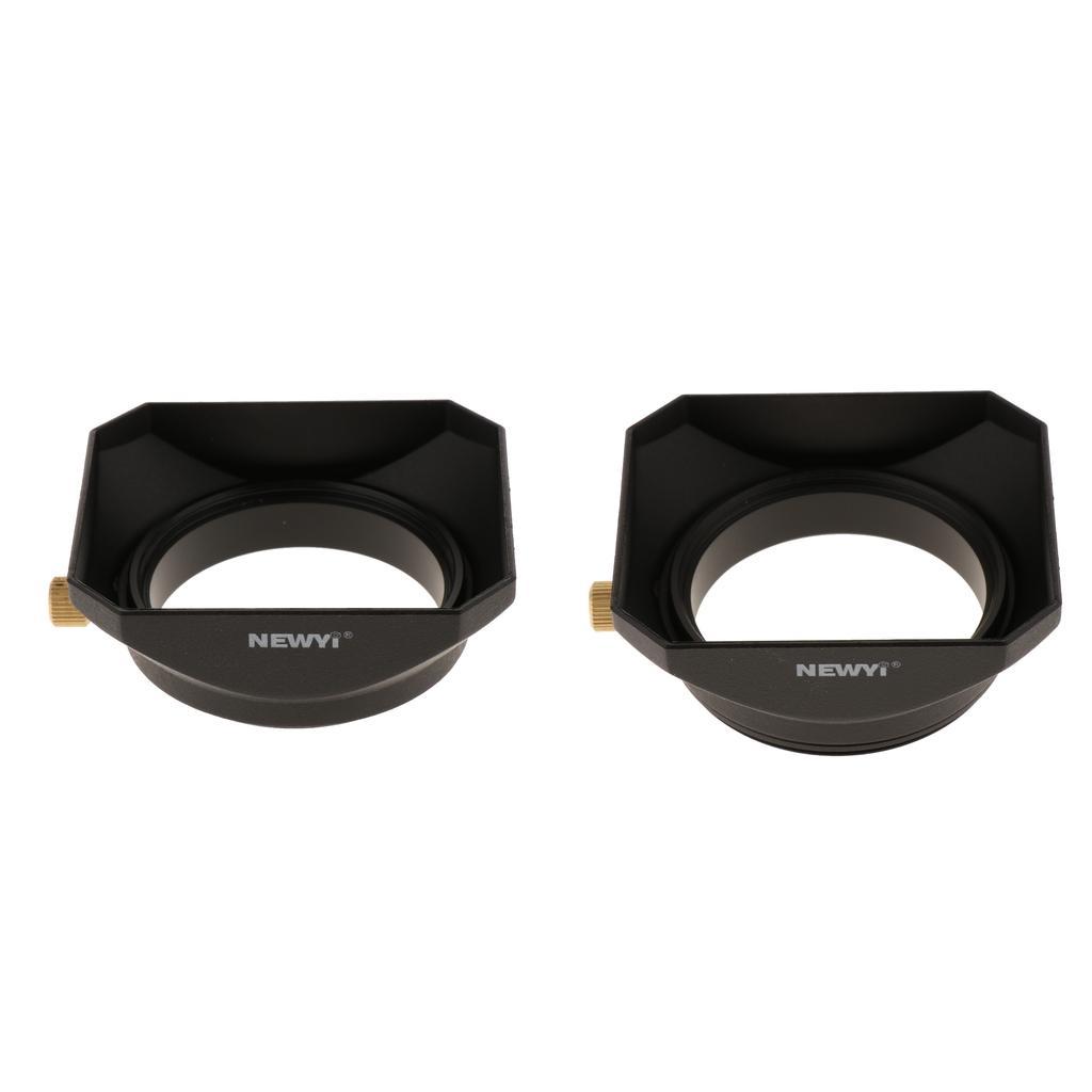 Camera Lens Protector Hood Accessory Square Shape Screw Mount 52 mm+49 mm