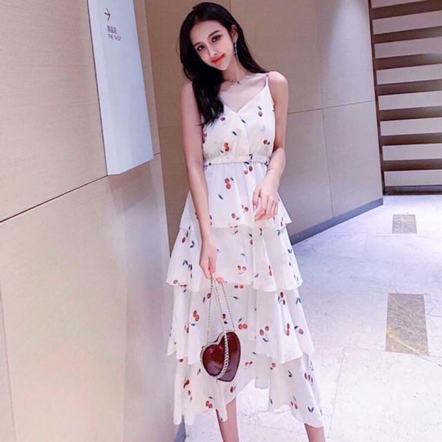 Đầm Suông Dài Tầng Nhiều Màu