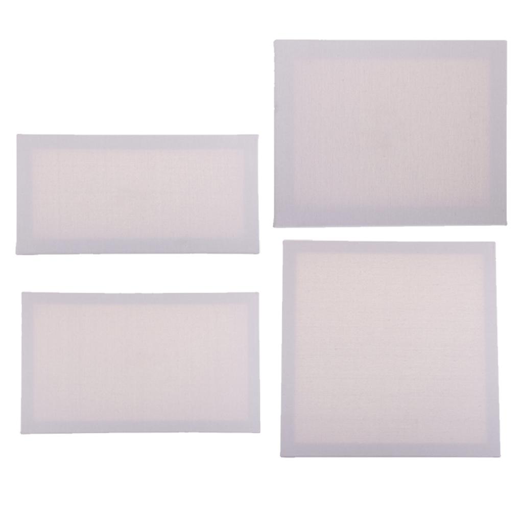4 Vải Bảng Bảng Trắng Trơn Nghệ Sĩ Trống Cotton Co Giãn Vải Ban Cho Nghệ Thuật Tinh Dầu Acrylic Tranh (30X50 Cm,