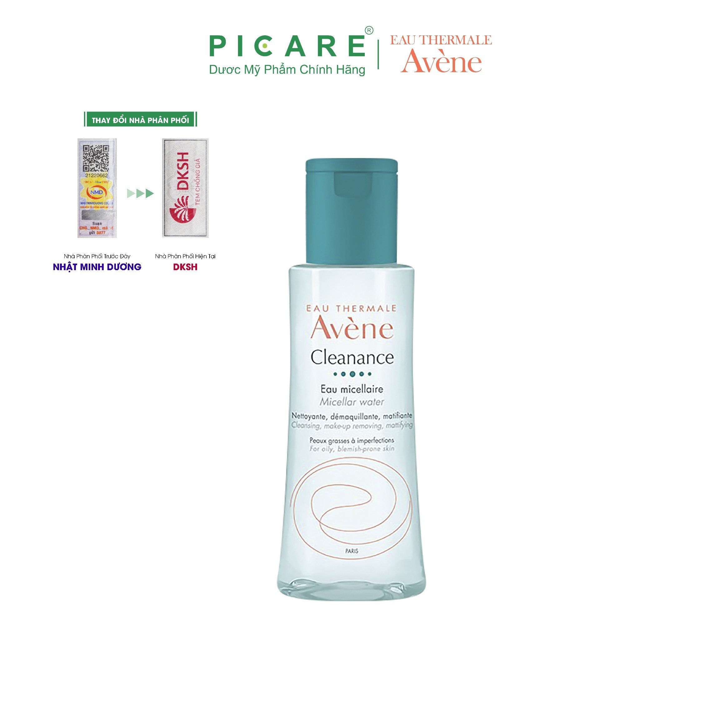 Nước Tẩy Trang Dịu Nhẹ Cho Da Dầu Mụn Avène Cleanance Micellar Water 100ml