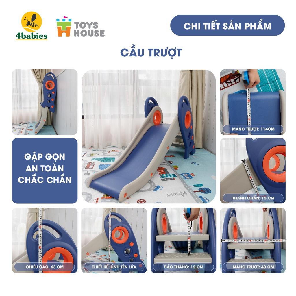 Quây bóng - combo đồ chơi vận động cho bé cầu trượt,xích đu, cột bóng Toyshouse WM19086 tiêu chuẩn Châu âu