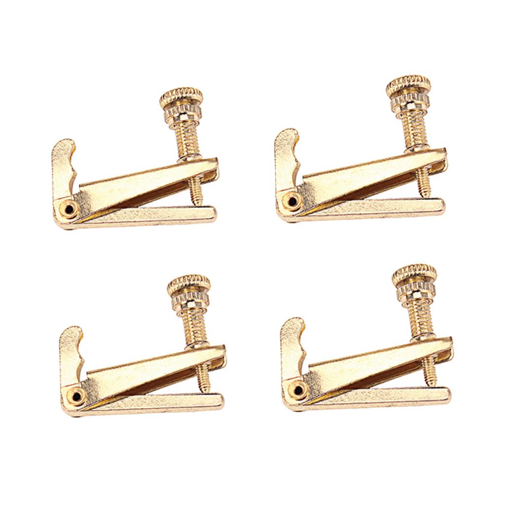 4 Pcs Of Set Violin String Fine Tuner Adjusters Violin Replacement Parts
