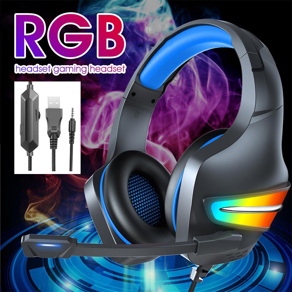 Chuyên Nghiệp Led Game Thủ Tai Nghe Cho Máy Tính PS4 PS5 Fifa 21 Tai Nghe Chơi Game Bass Stereo PC Tai Nghe Có Dây Kèm Mic quà Tặng