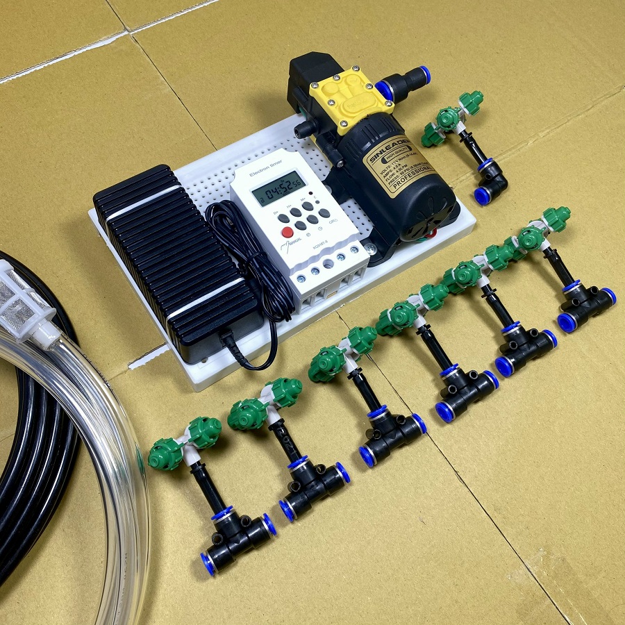 Tưới lan hẹn giờ tự động máy 12v có hẹn giờ