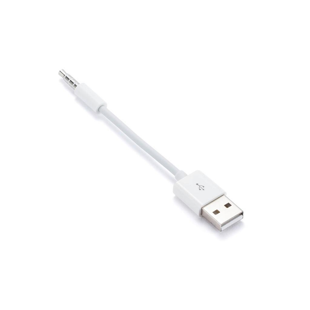 2x 3.5mm Male AUX Audio To USB 2.0 Male Charge Data Cable Adapter Cord