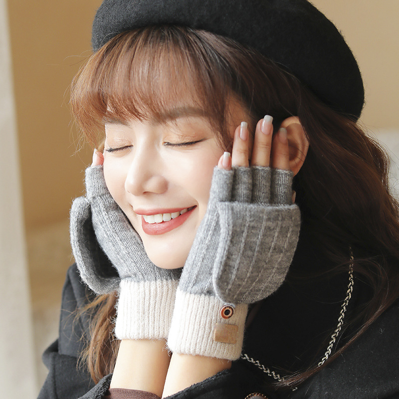 Găng tay len cụt ngón nữ cao cấp Golovejoy DZ96
