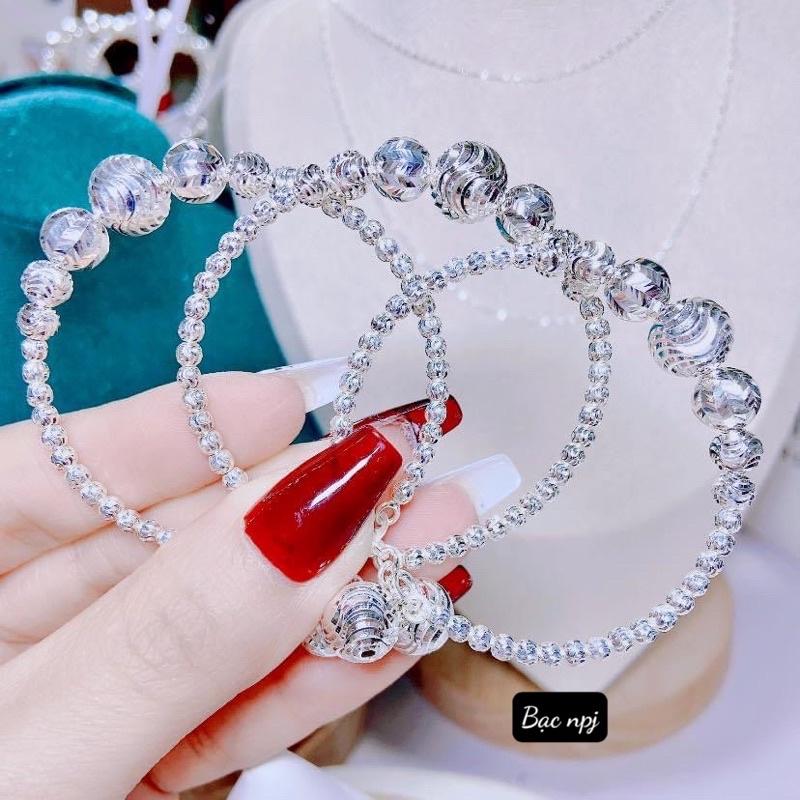 Lắc tay Bi xinh xắn , Vòng tay bi Bạc đẹp - Bạc npj
