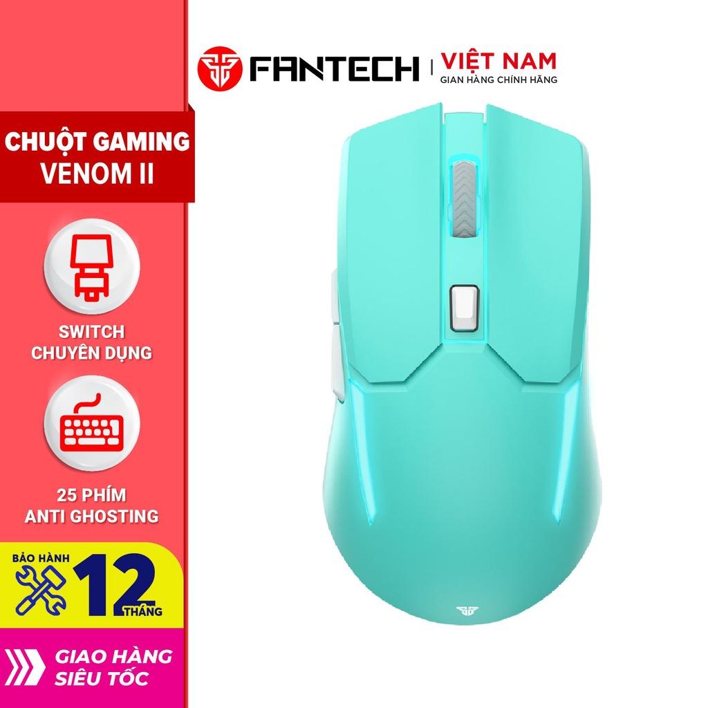 Chuột máy tính Gaming không dây FANTECH VENOM II WGC2 2400DPI LED RGB - Hàng Chính Hãng