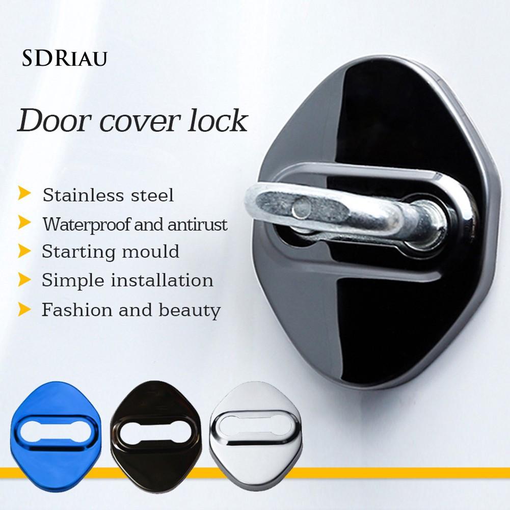 4Pcs Stainless Steel Car Door Lock Cover for Honda Accord Fit Jade Vezel CRV