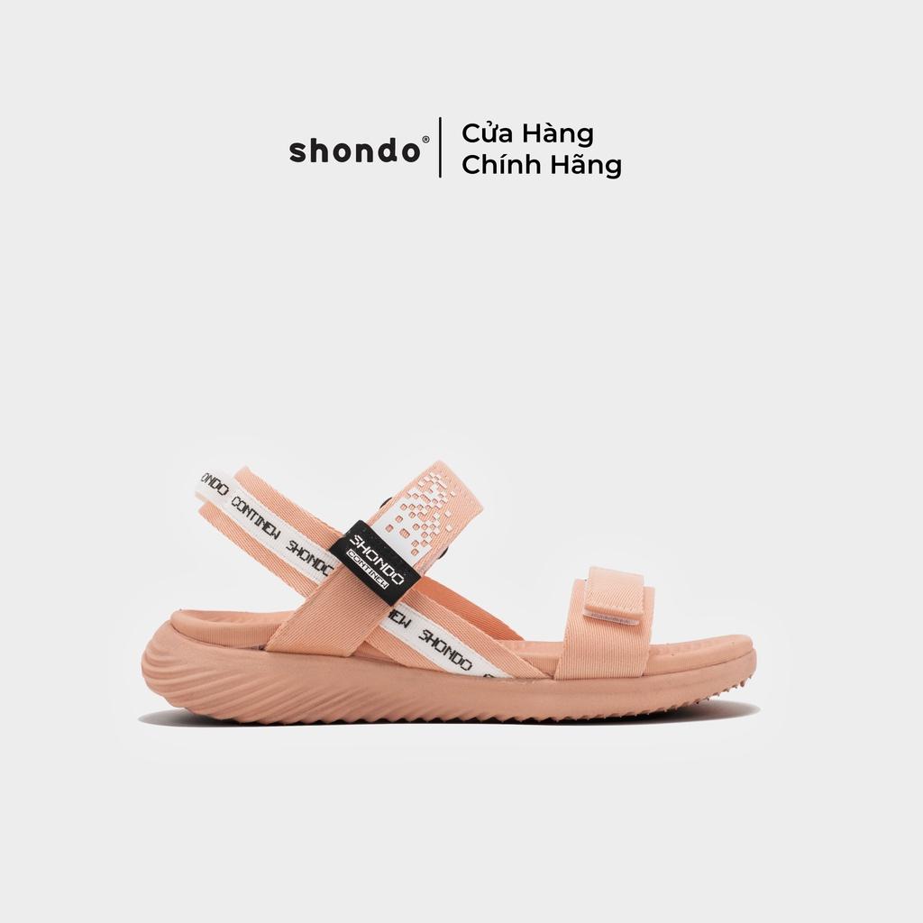 Giày Sandals Nữ Shondo F7 Continew Full Hồng Phấn F7N7272