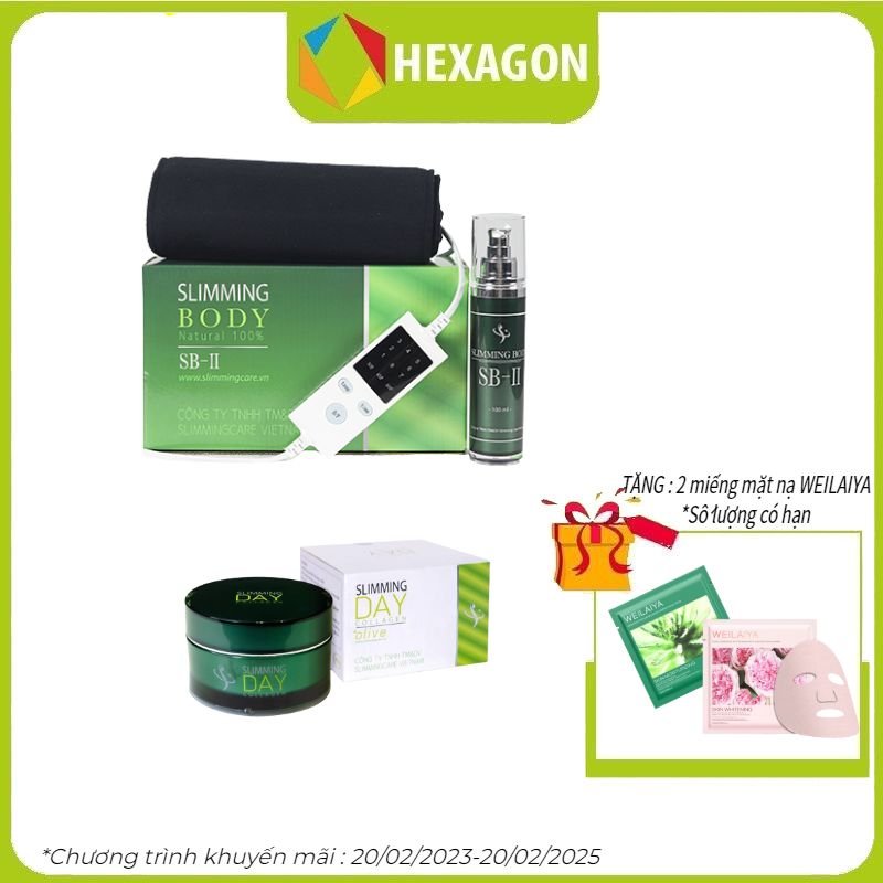 Combo Bộ Ủ Nóng Slimming Body 2 + Kem Tan Mỡ Slimming Day Collagen