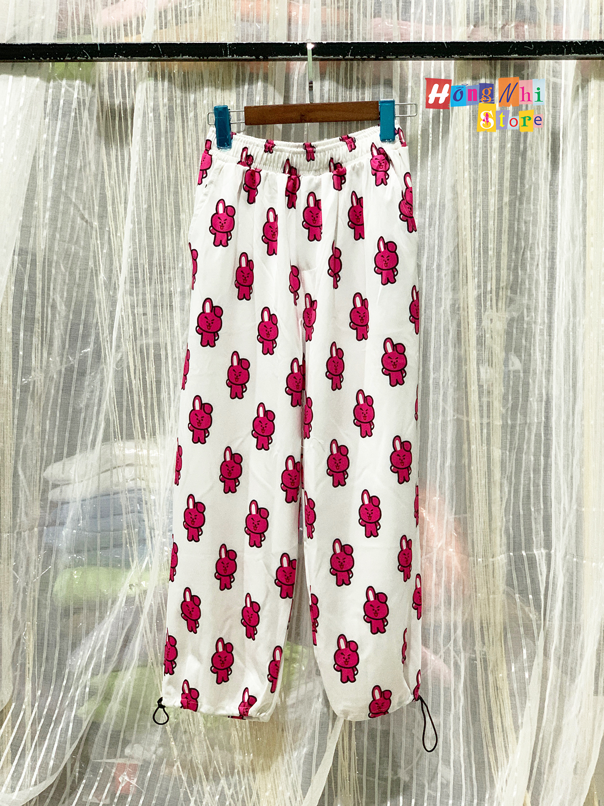 Quần Jogger Cartoon Pant Unisex Quần Con Thỏ, Quần Hoạt Hình Dài Lưng Thun Bo Lai - MM
