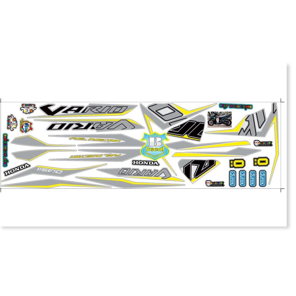 Tem rời vario 150 xám vàng trắng