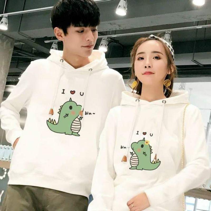 ÁO HOODIE ĐÔI KHỦNG LONG .SIÊU ĐẸP