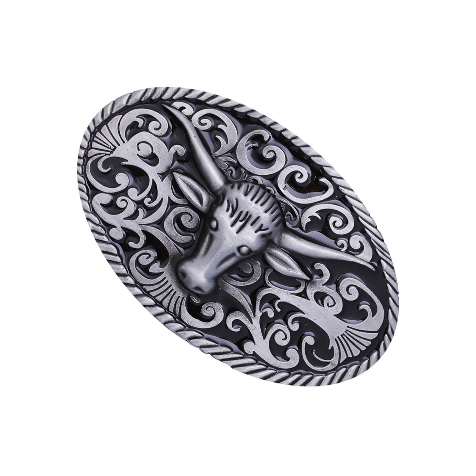 Retro Western Belt Buckle Cowboy Novelty Unique for Men Women Antique Fits Belt