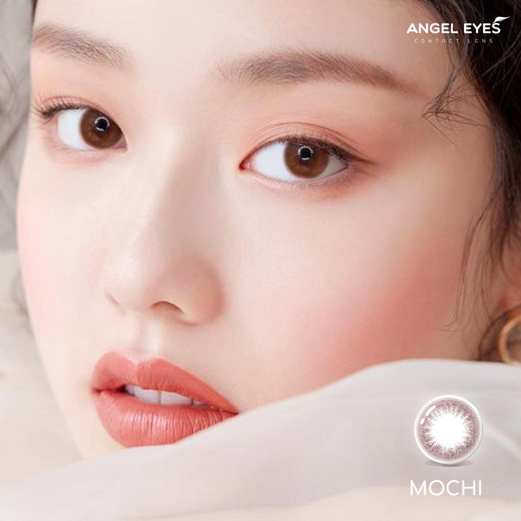 Lens nâu tự nhiên có độ Mochi thương hiệu Angel Eyes đường kính 14.2 có độ từ 0 đến 6