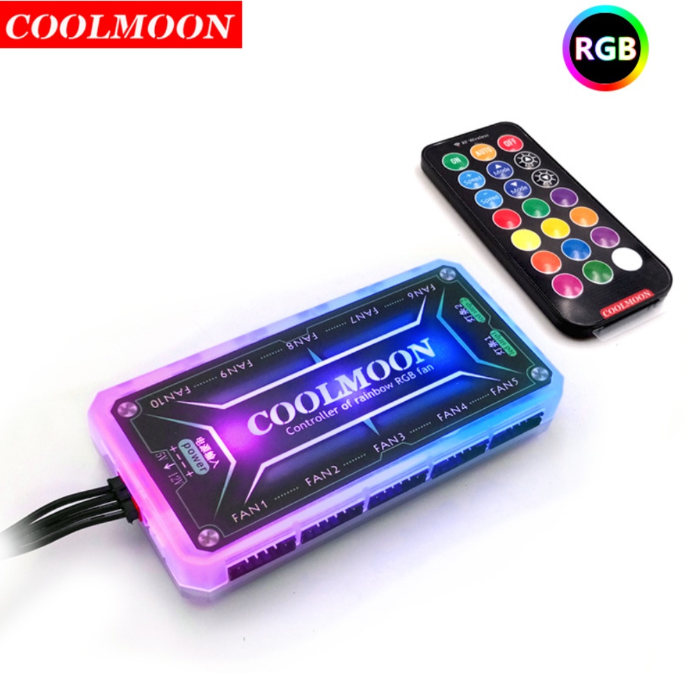 Bộ hub quạt tản nhiệt Coolmoon RGB - Hàng nhập khẩu