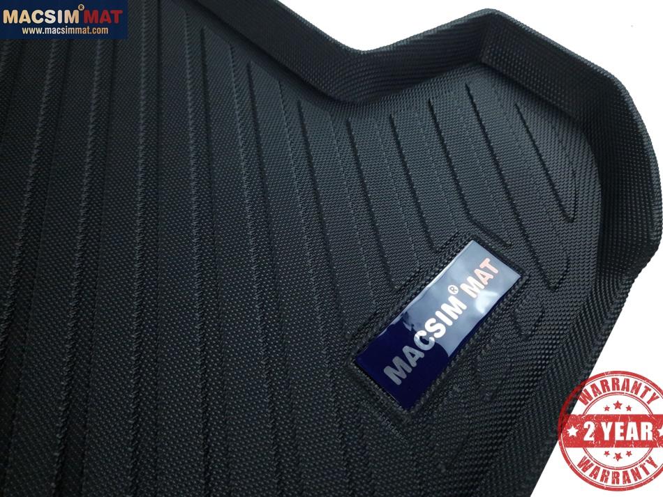 Thảm lót cốp Hyundai Tucson 2015 + nhãn hiệu Macsim chất liệu TPV cao cấp màu đen