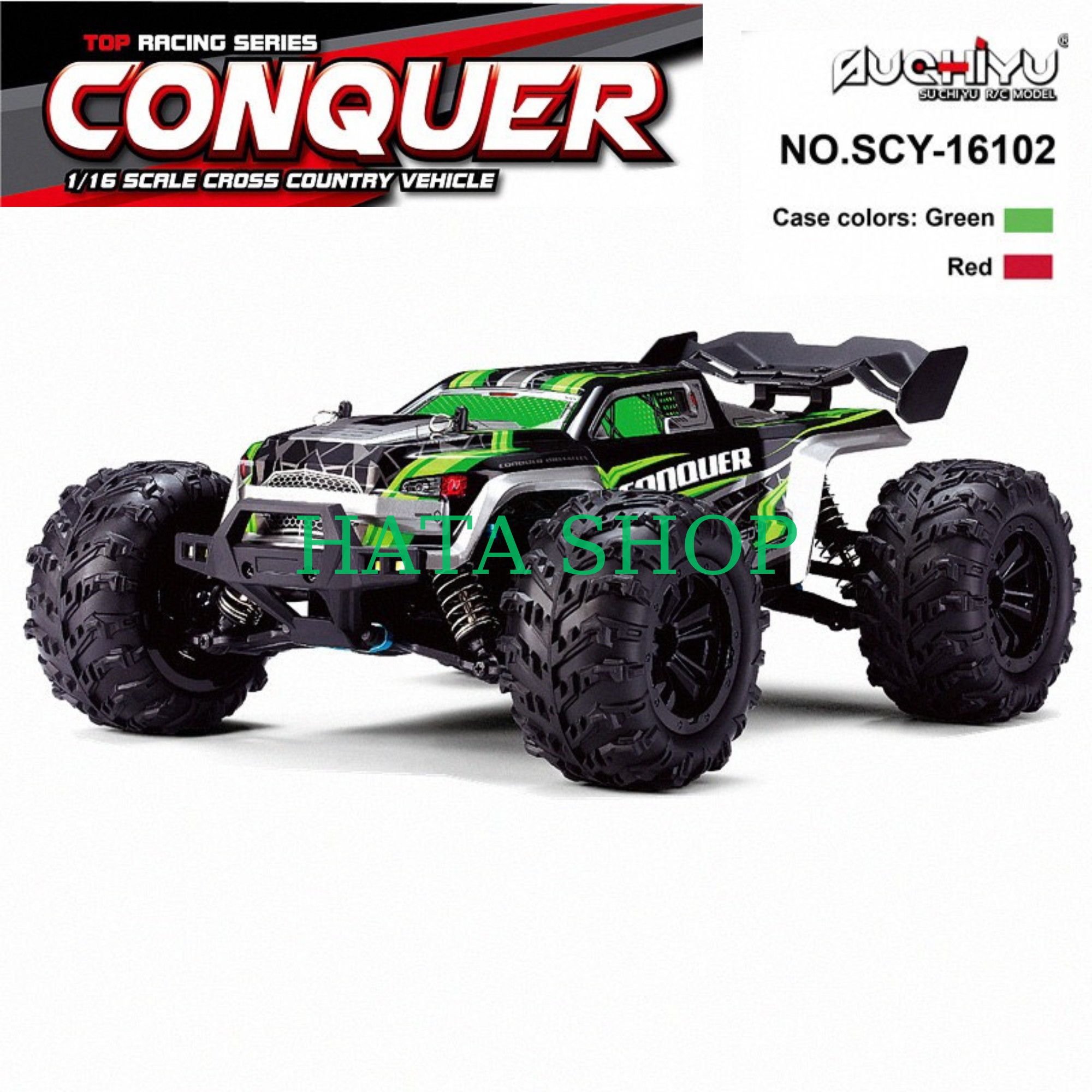 Xe Đua Địa Hình CONQUER SCY-16102 Điều Khiển Từ Xa 38km/h Tỉ Lệ 1:16 SUCHIYU R/C