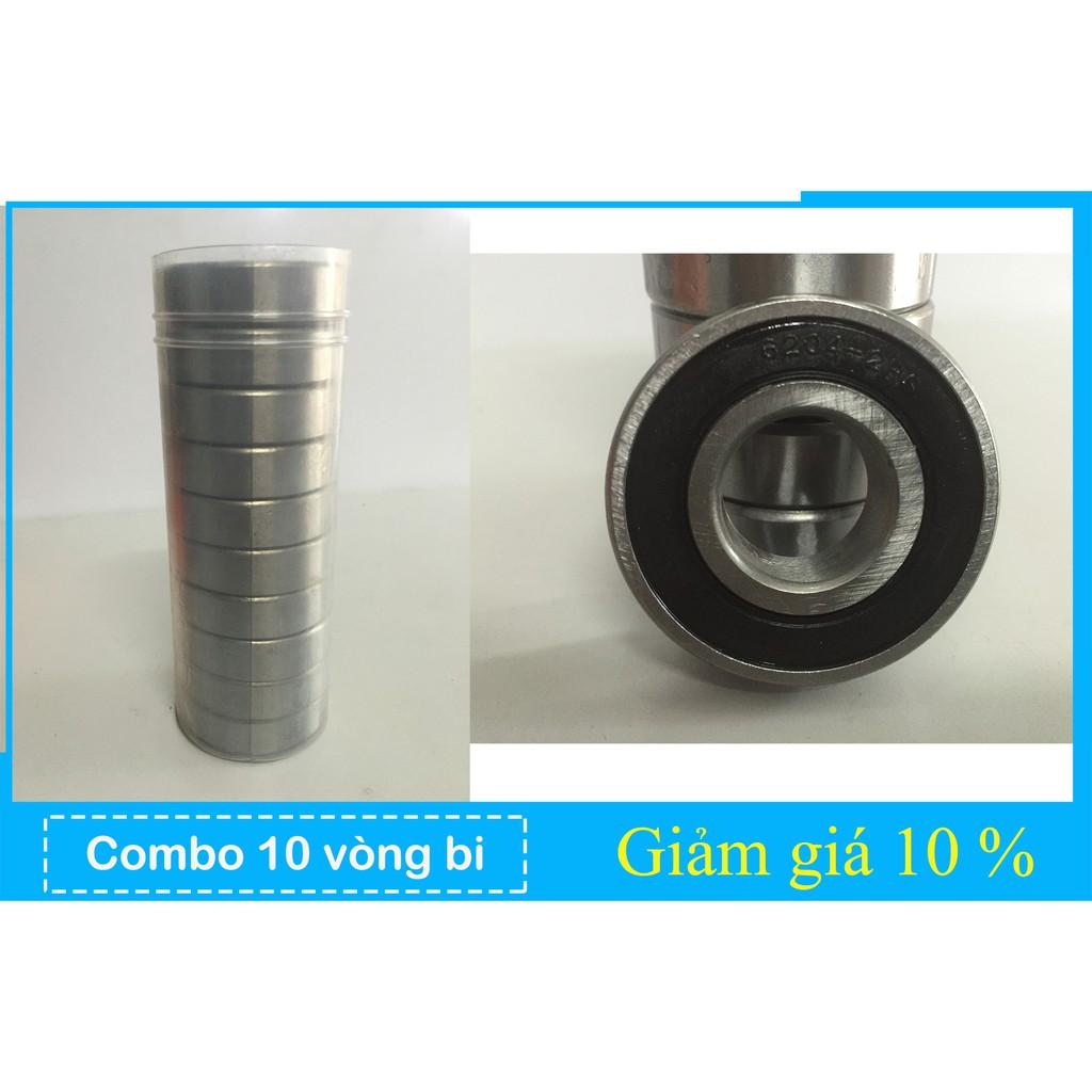 Vòng bi, bạc đạn 6204 2RS Số lượng 10 cái