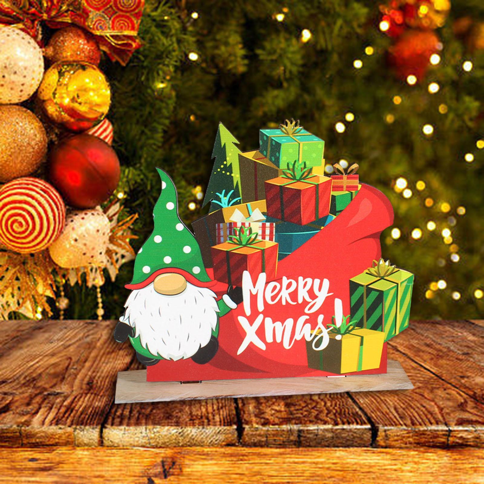 Christmas Wooden Tabletop Decoration Christmas Centerpiece Table Decorations