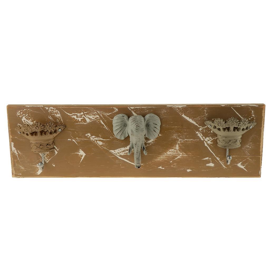 Wall Mount Coat Hooks, Coat Hooks 3 Hooks Wooden For Coat Robe Hat Hooks