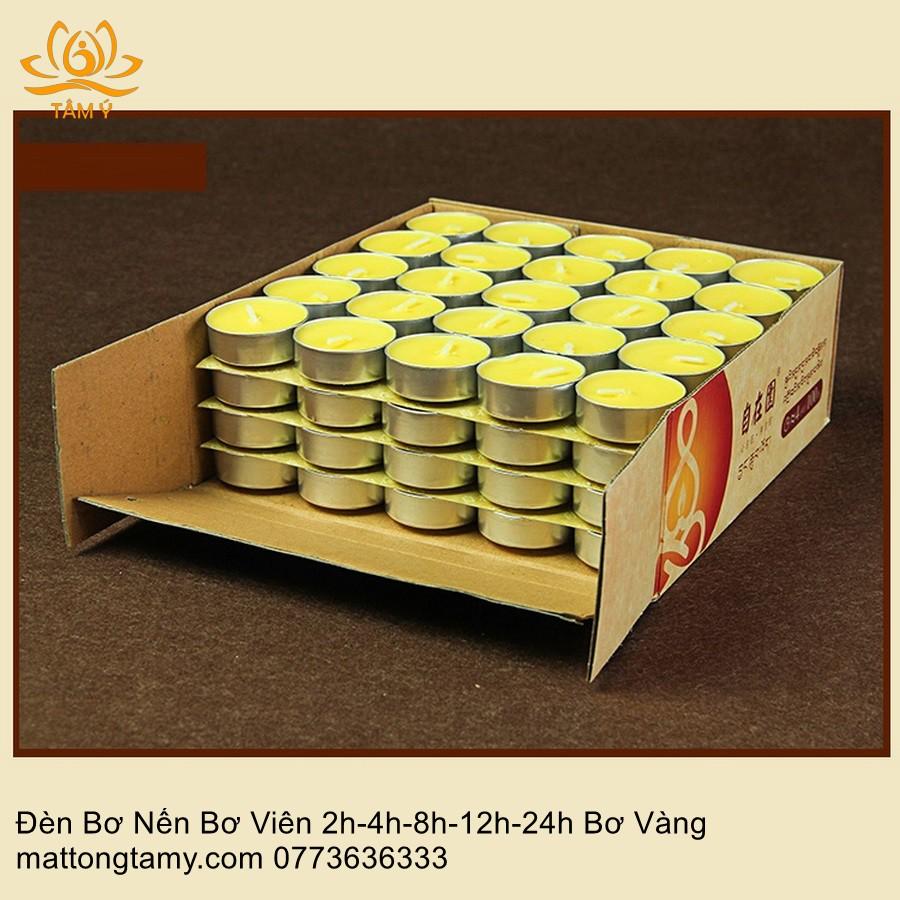 Đèn Bơ Thực Vật Tinh Khiết Nến Bơ Viên 2h-3h-4h-8h-12h Bơ Màu Đỏ/Vàng