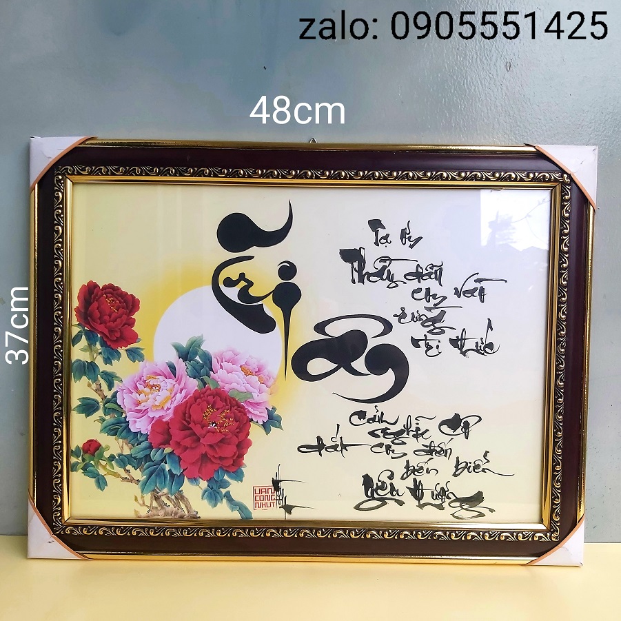 Thư pháp TRI ÂN Thầy cô. Quà tặng 20/11, 8/3, 20/10, sinh nhật, tết. Kích thước 37cm x 48cm