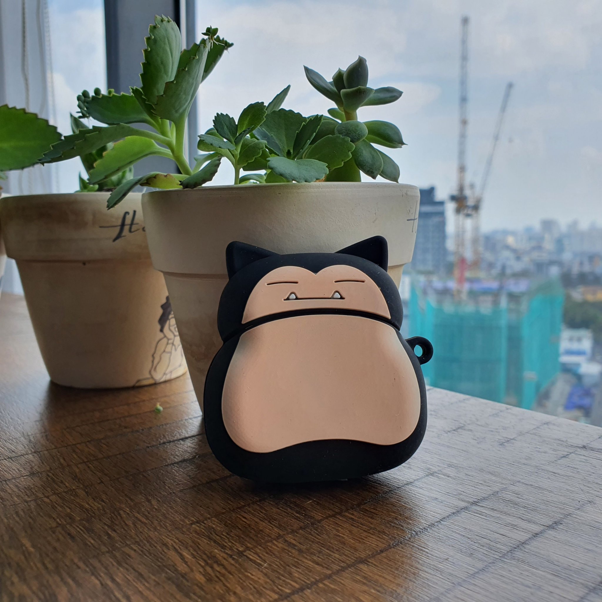 Bao Case Silicon Cho Tai Nghe Apple AirPods 1 / AirPods 2 -  Hình Pokemon Snorlax Bụng Bự