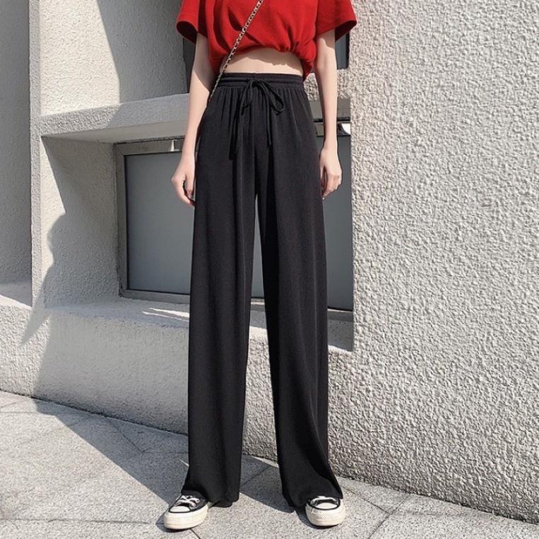 Quần ống rộng culottes vải tăm 95cm_TBM001