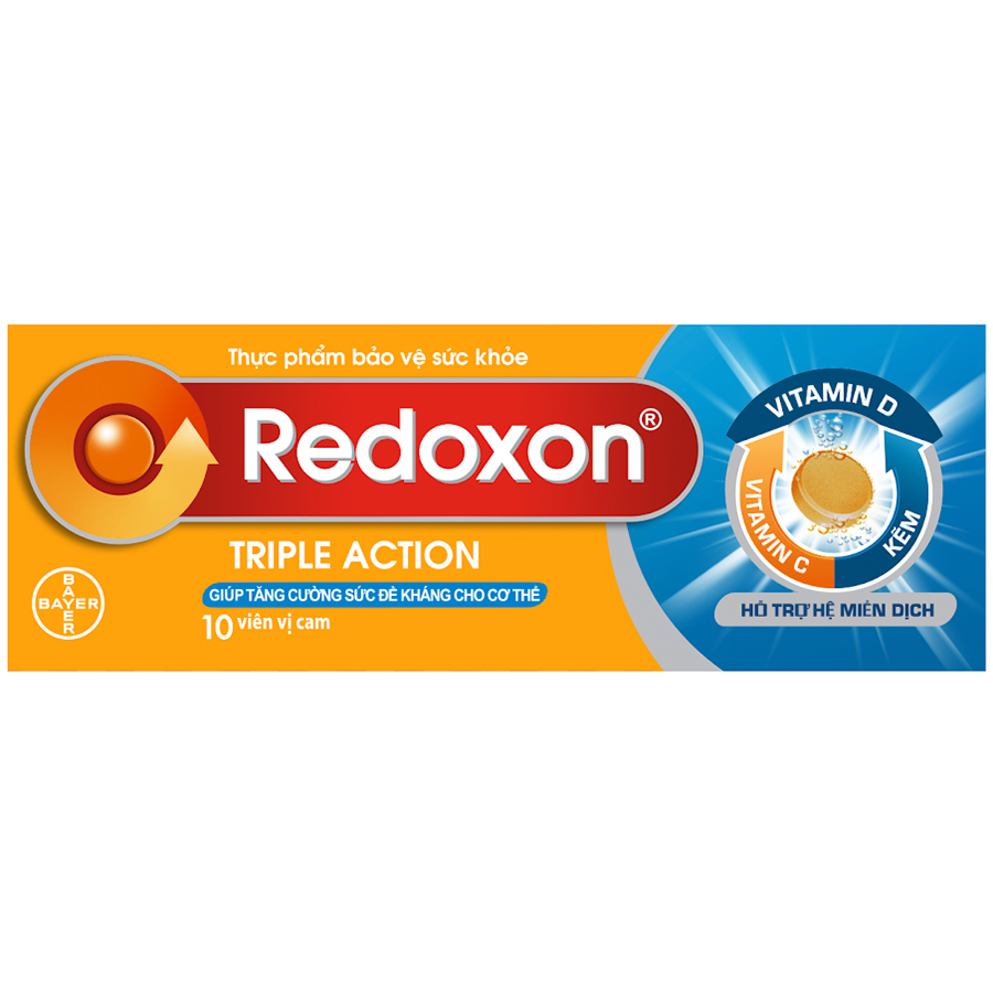 Viên Sủi Bổ Sung Vitamin C,D Và Kẽm Redoxon Triple Action (10 Viên)