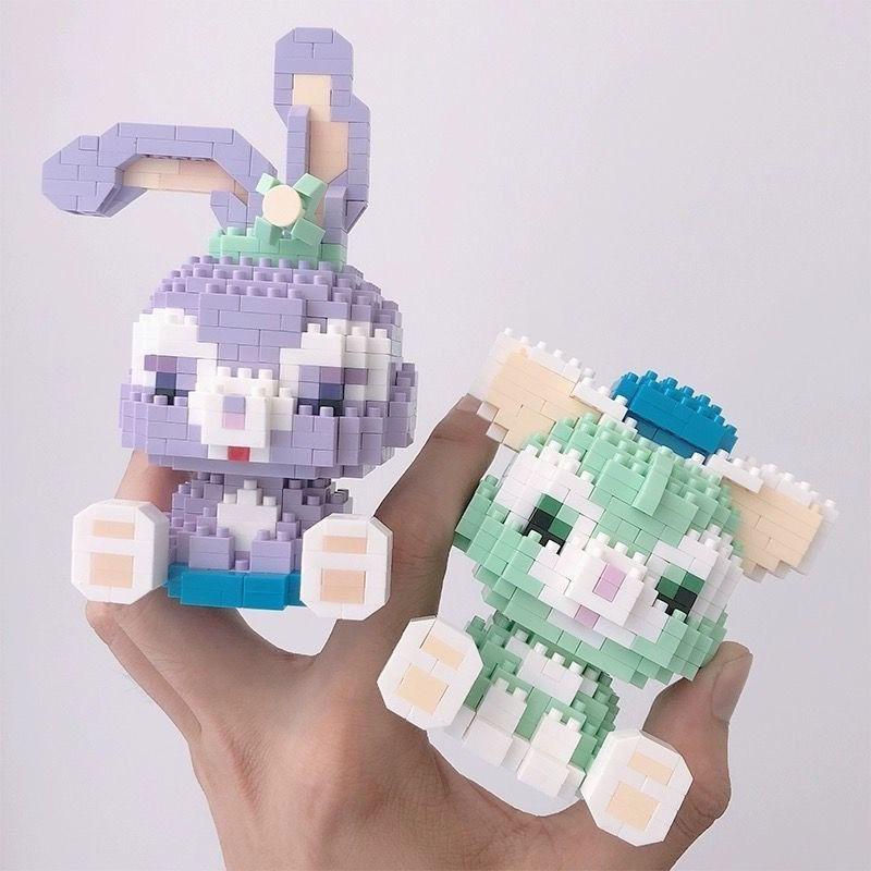 Đồ chơi Lego nano 3D mô hình lắp ghép đồ chơi xếp hình thỏ, gấu dễ thương, logo sáng tạo trẻ em, quà tặng sinh nhật bạn trai gái - thỏ tím