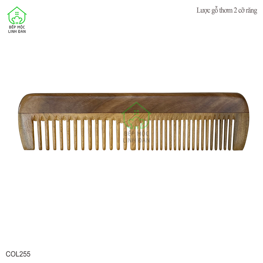 Lược Gỗ Thơm Ghép Răng Bằng Đầu 2 Loại Răng Tiện Dụng