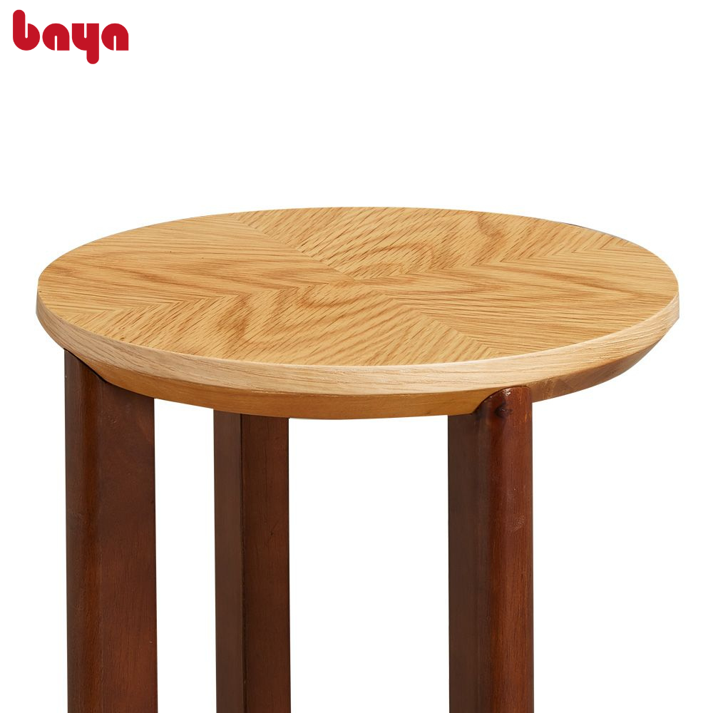 Bàn Góc Trang Trí Phòng Khách BAYA CONNEMARA Mặt Bàn Phủ Veneer Gỗ Sồi Với Vân Gỗ Đối Xứng Cùng Đường Bo Cạnh Và Kiểu Dáng Chân Bàn Lạ Mắt